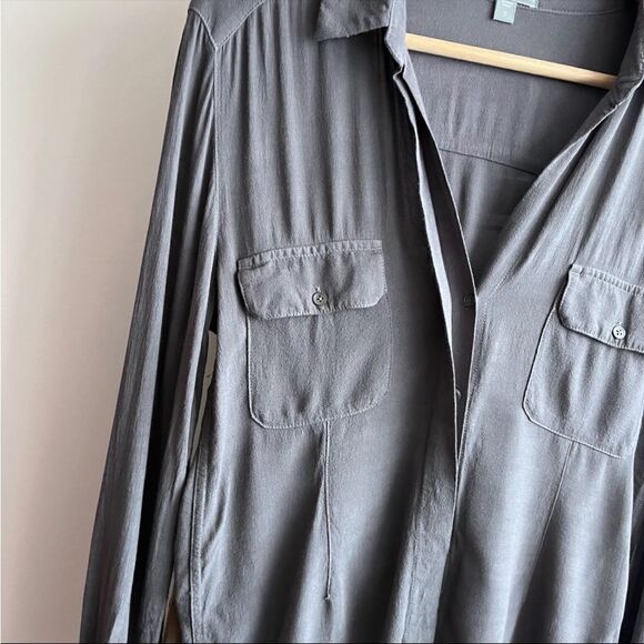 James Perse Gray Button Top - Picture 2 of 6